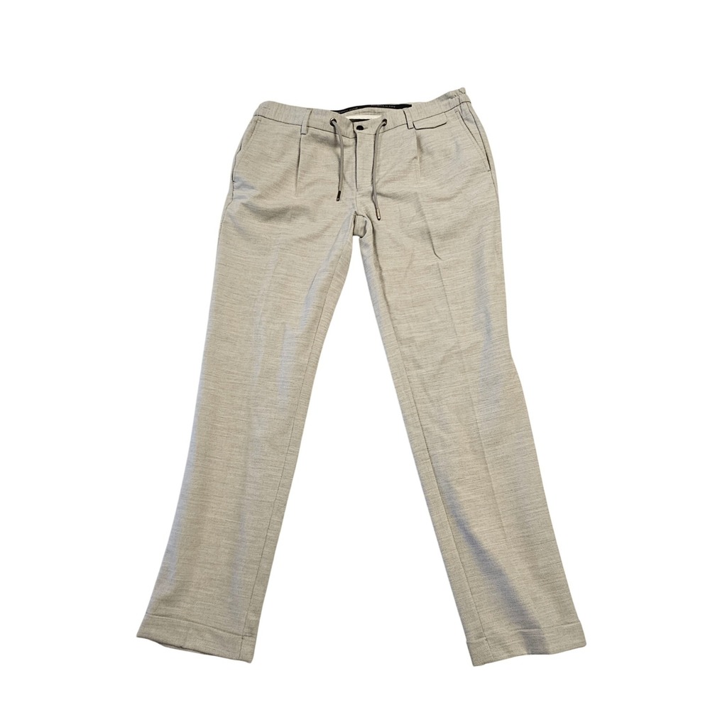 Maczoo Gray Wool Blend Modern Fit Trousers Designed‎ in Italy Size 48 WR569